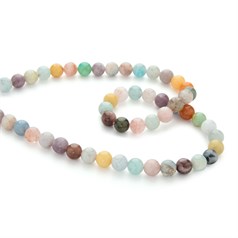 8mm Round Gemstone Natural Multi Precious 40cm Strand