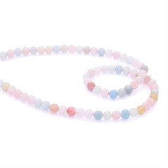 6mm Round Gemstone Bead Morganite 40cm Strand