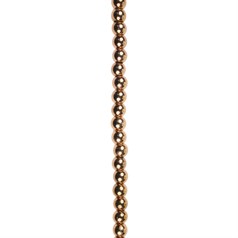 6mm Round Hematine Rose Gold Plating 40cm Strand