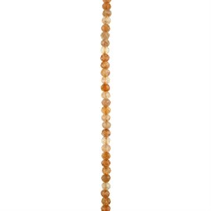 4mm Sunstone 'A' Quality Faceted Button 40cm Strand