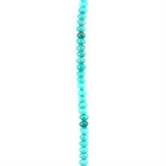 8mm Button shaped gemstone bead Dyed Jade Amazonite 40cm strand