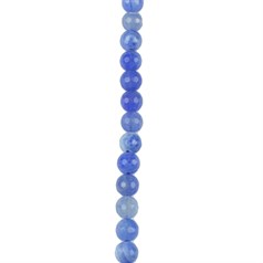 8mm Facet gemstone bead  Fire Agate Blue (Dyed) 40cm strand