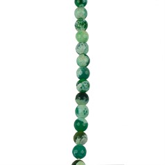 8mm Facet gemstone bead  Fire Agate Green (Dyed)  40cm strand