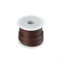 2mm Round Leather 5 Metre Reel Deep Burgandy