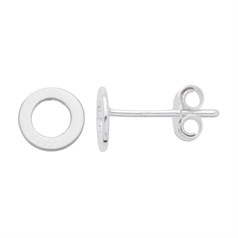 Open Circle Earstud Sterling Silver