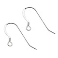 Lightweight Fish Hook with Spring 0.60mm wire Sterling Silver