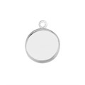 15mm Bezel Dropper 3mm Deep Silver Plated