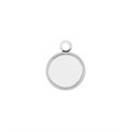 10mm Bezel Dropper Silver Plated