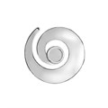 Swirl Pendant with 12mm Cup for Cabochon Silver Plated