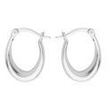 Chunky Oval Earhoop 21x15.75mm Sterling Silver