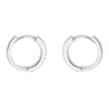 Huggie Hinged 12mm Earhoop with CZ Sterling Silver