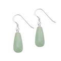 Green Aventurine (16x8mm) Eardrop Sterling Silver